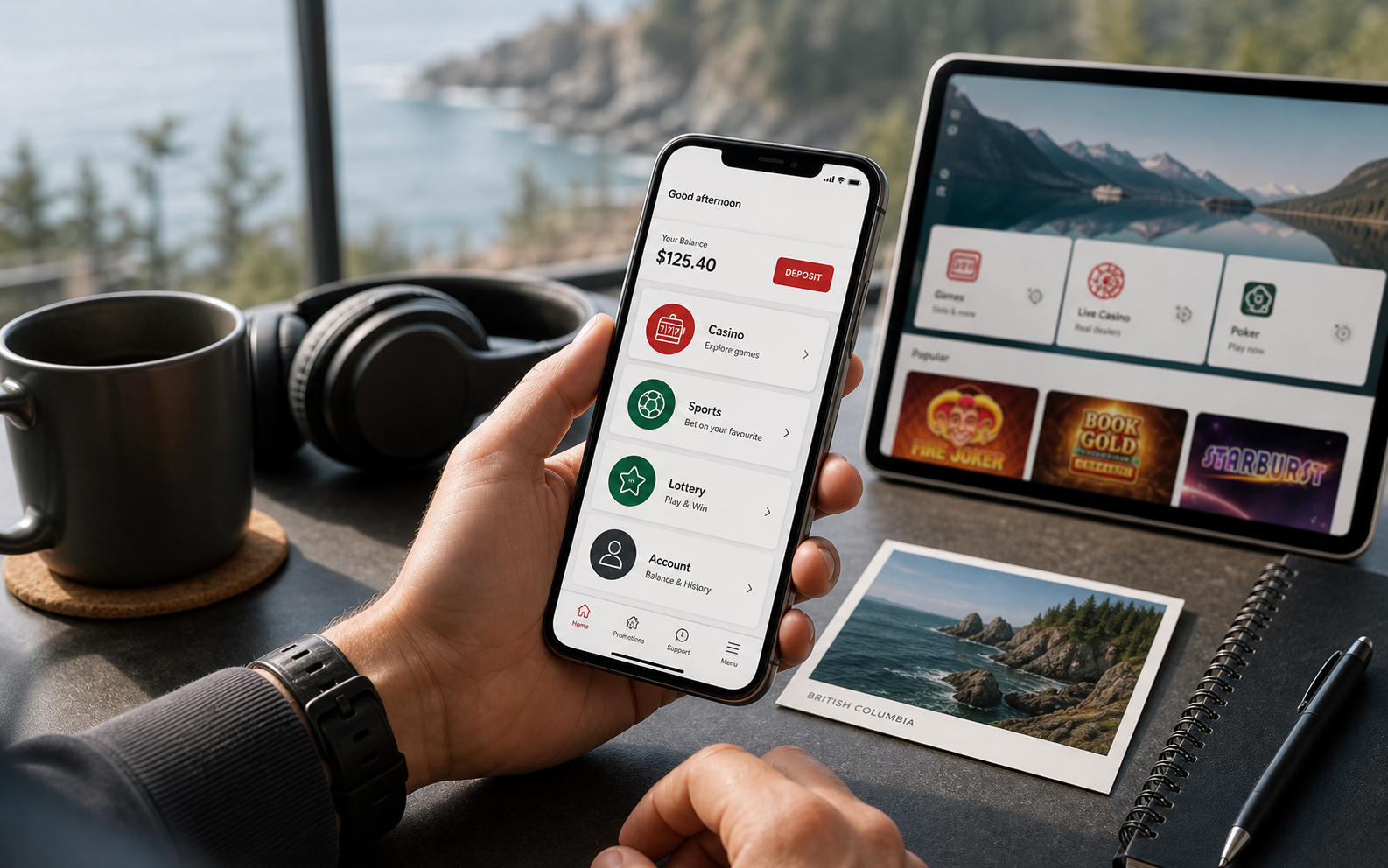 Mobile account access on phone and tablet in British Columbia